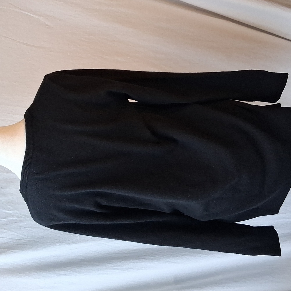 Quince 100% Mongolian Cashmere Maternity Crewneck Sweater Black M - Picture 4 of 8